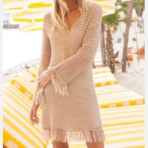 Trina Turk crochet fringe dress